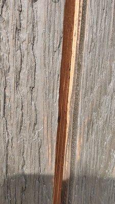 Crack in cedar post on front porch