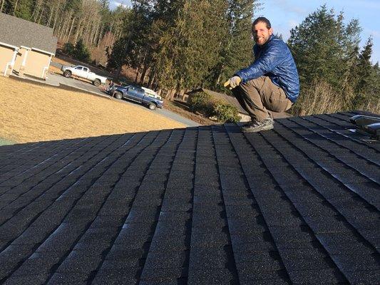 Roof inspection- Bulge in new roofing system. (New Construction Home Inspection, Mill Creek WA)