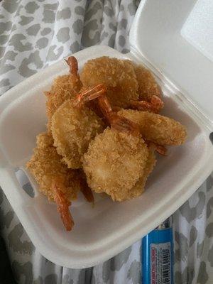 Supposed to be fried shrimp  these look like the Gordon fisherman shrimp in the frozen section in our grocery store Combo A