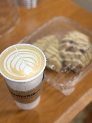 Mocha and a scone