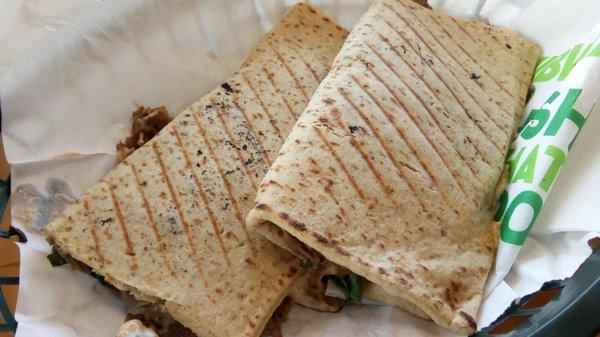 Steak and cheese panini