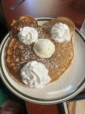 Child's pancake (blueberry with whipped cream)