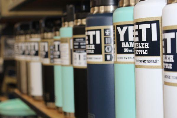 Full line of YETI insulated water bottles & coolers