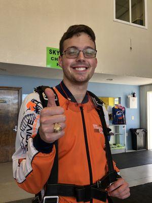 An Aggie ready to jump!