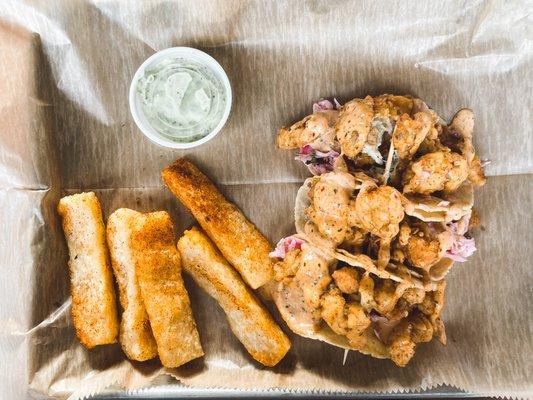 OG Fish Tacos w/ Yucca Fries