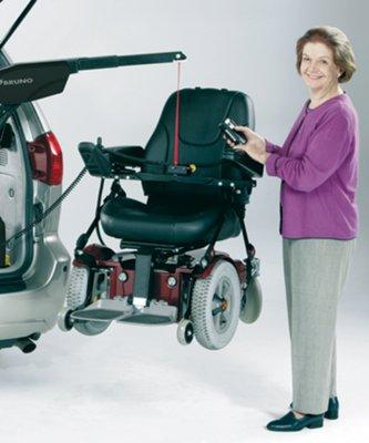 Wheelchair and scooter vehicle lifts