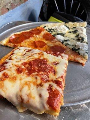 Sicilian, pepperoni, white. When you can't decide.