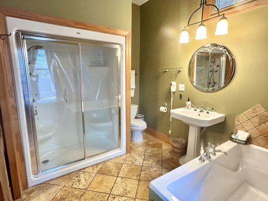 Our Amber room has an incredible two person Swedish massage shower