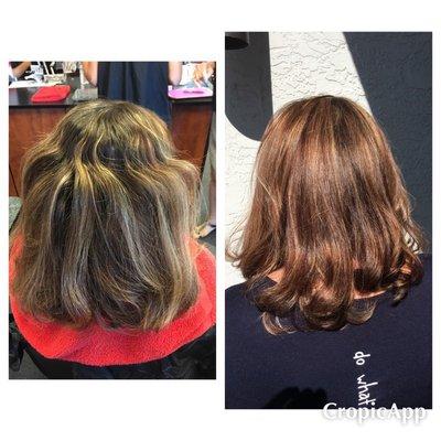 Before and after of the fabulous work Kaitlin did.