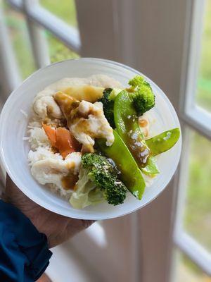 Steamed Chicken and Mixed Vegetables