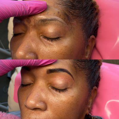 Brow Tint - Before & After