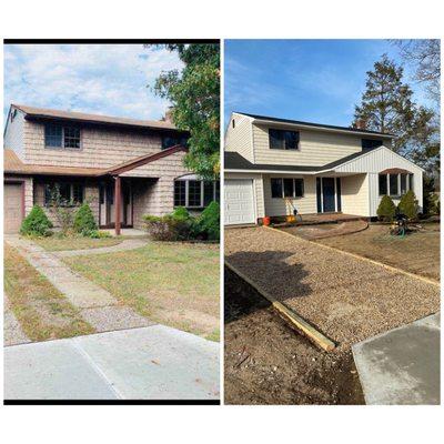 New roof, siding, fascia and soffits 
Gutters up next!