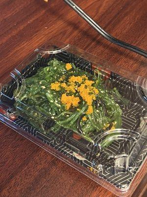 Amazing seaweed salad with Massago!! So good