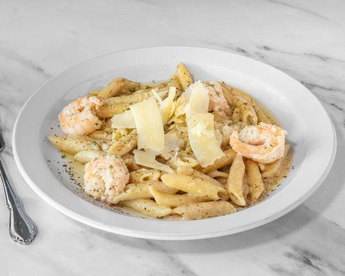 Pasta with Shrimp in our Alfredo Sauce