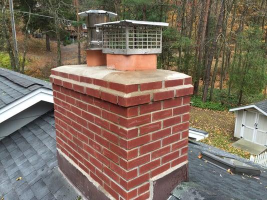 Newly Rebuild Masonry Chimney