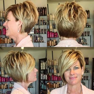 Crissy gave Glenda this gorgeous, edgy cut to go with her spicy personality!