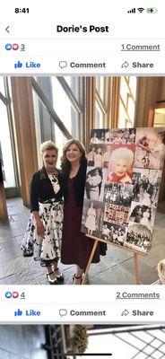 My sister and me in the foyer of the Sky Rose Chapel.