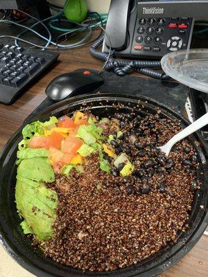 Quinoa taco bowl