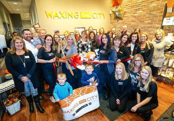 Waxing The City Grand Opening-Ribbon Cutting; Stillwater, Minnesota.