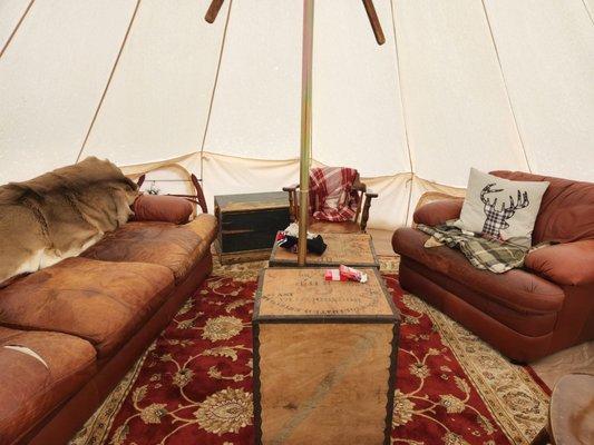 Inside The Lodge Yurt