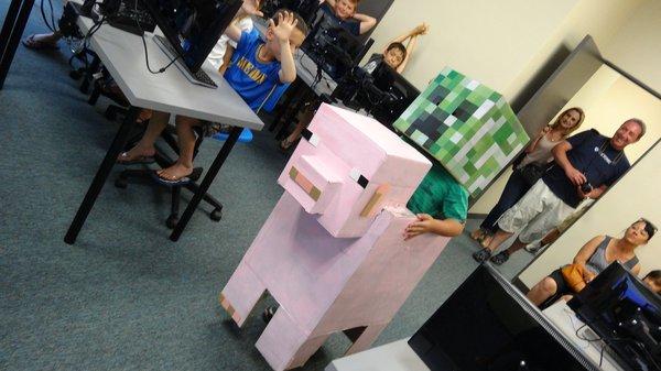 Wow! kids love Minecraft and the costume rocks!