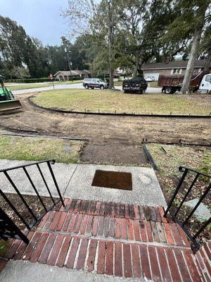 Excavation from front door