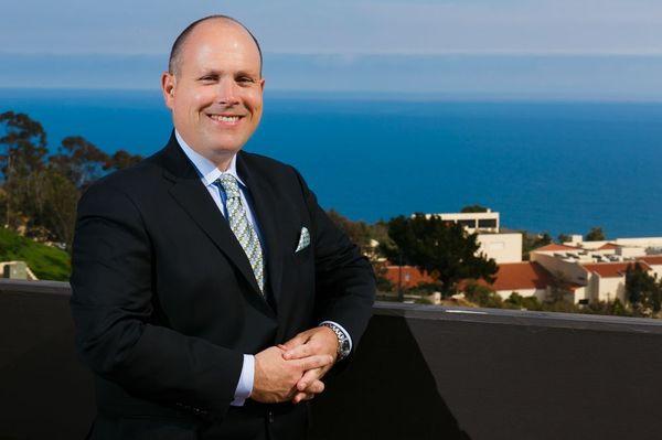 Doug Ridley prepares to teach Advanced Criminal Procedure at Pepperdine Law School, his Alma Mater.