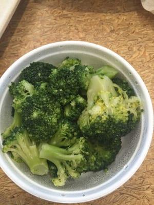 Steamed broccoli