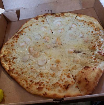 Seafood pizza