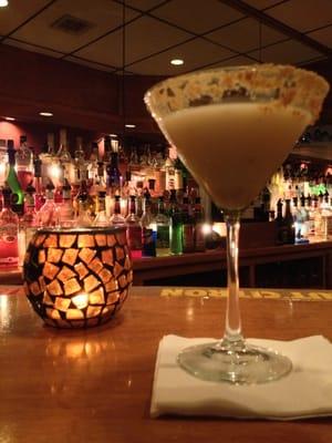 Banana Cream Pie Martini. So good! My favorite Martini place!