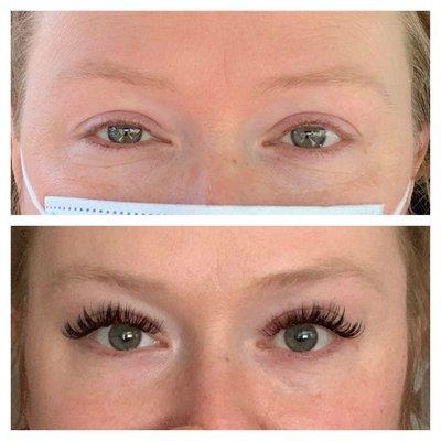 Before and after. Very happy with my lashes