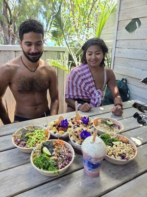 Tahiti- The Acai and Poke bowls are unbeatable