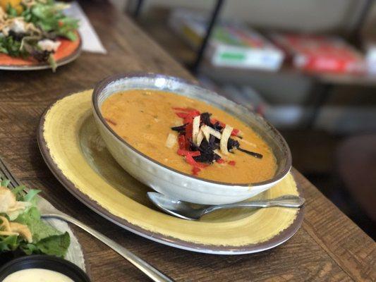 Chicken Enchilada soup, so delicious, has some spice and lots of flavor.