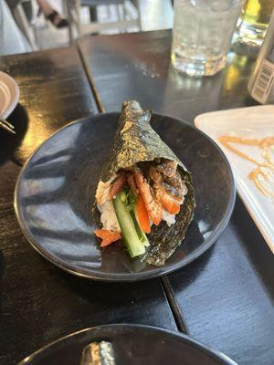 Spicy Salmon Hand Roll