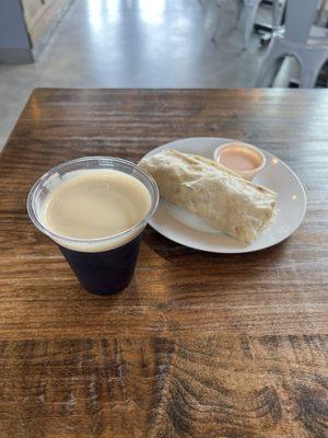 Excellent cold brew, sub par breakfast burrito