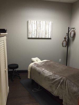 Massage therapy room