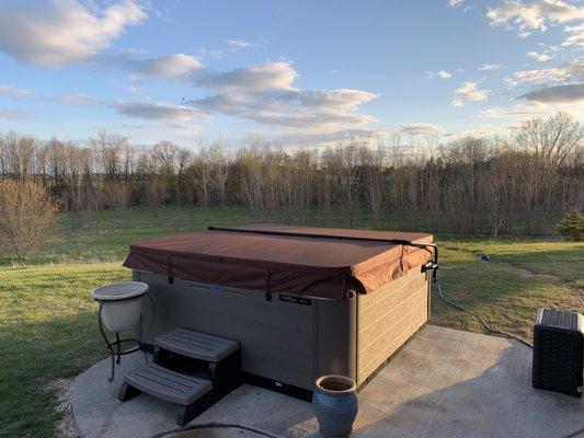 Our awesome new hot tub.