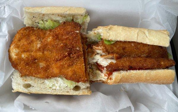 Chicken cutlet hoagie