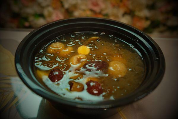 Swallow nest soup. This reminded me of home, what my mom used to make me growing up