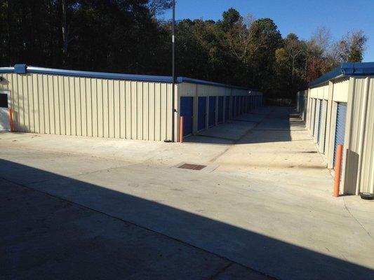 View down one of our regular storage driveways