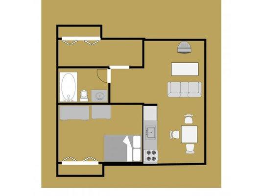 1 Bedroom Floor Plan