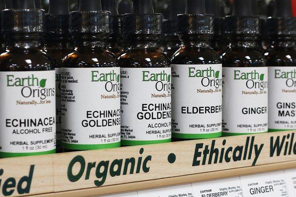 Earth Origins brand herbal supplements