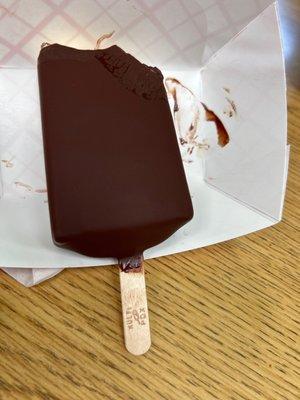 Kulfi dipped in dark chocolate