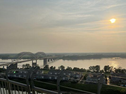 Out on the west side observation deck.