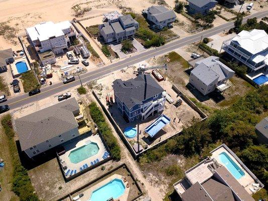 Sand bridge pool installation