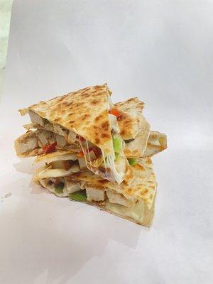 Chicken cutlet quesadilla