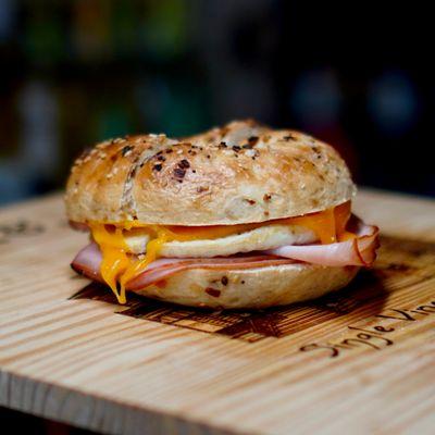 Ham Egg & Cheese Bagel