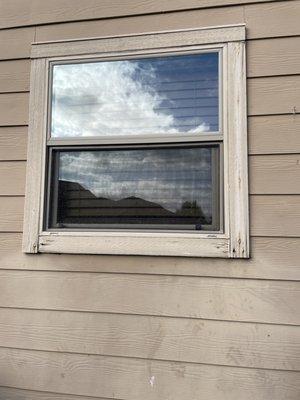 Damaged window.