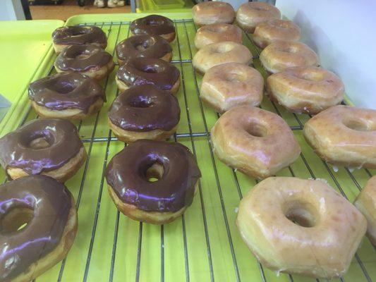 Chocolate and glaze donuts!!