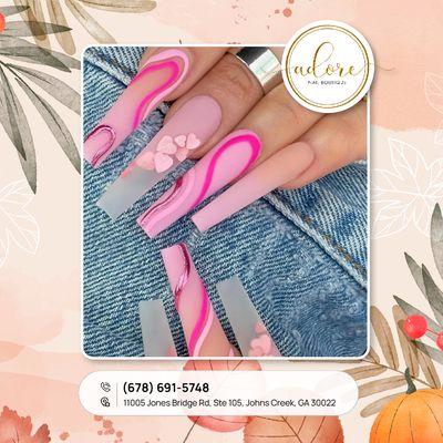 Wrap your nails in sweetness with these lovely pink designs!  Whether subtle or bold, pink is always in style.